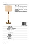 AVONNI ML-9108-1E Eskitme Kaplama Masa Lambası E27 Metal Kumaş 30cm