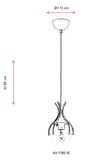 AVONNI AV-60161-1E Eskitme Kaplama Modern Avize E27 Metal Cam 13cm