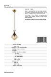 AVONNI AV-60161-1E Eskitme Kaplama Modern Avize E27 Metal Cam 13cm