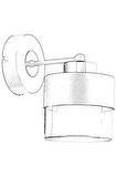 Avonni Ap-60193-1Bsy Cam - Metal Modern İç Mekan Duvar Siyah Aplik 
