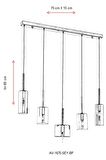 AVONNI AV-60043-5EY-BF Eskitme Kaplama Modern Avize E14 Metal Cam 70x15cm