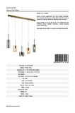 AVONNI AV-60043-5EY-BF Eskitme Kaplama Modern Avize E14 Metal Cam 70x15cm
