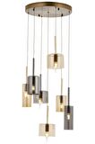 AVONNI AV-60043-7ET-BF Eskitme Kaplama Modern Avize E14 Metal Cam 45cm