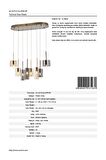 AVONNI AV-60043-E-ELLIPSE-BF Eskitme Kaplama Modern Avize E14 Metal Cam 70x35cm