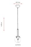 AVONNI AV-60216-1E Eskitme Kaplama Modern Avize E27 Metal Cam 15cm