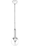 AVONNI AV-60216-1E Eskitme Kaplama Modern Avize E27 Metal Cam 15cm