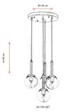 AVONNI AV-60216-4ET Eskitme Kaplama Modern Avize E27 Metal Cam 40cm