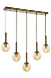 AVONNI AV-60216-5EY Eskitme Kaplama Modern Avize E27 Metal Cam 80x13cm