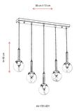 AVONNI AV-60216-5EY Eskitme Kaplama Modern Avize E27 Metal Cam 80x13cm