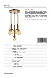 AVONNI AV-60216-6ET Eskitme Kaplama Modern Avize E27 Metal Cam 50cm