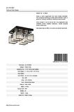 AVONNI AV-60230-4BSY Siyah Boyalı Modern Avize E27 Metal Kristal 40x40cm