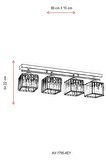 AVONNI AV-60230-4EY Eskitme Kaplama Modern Avize E27 Metal Kristal 80x15cm