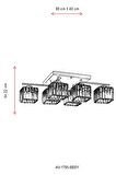 AVONNI AV-60230-6BSY Siyah Boyalı Modern Avize E27 Metal Kristal 80x40cm