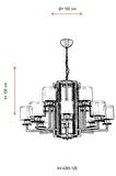 AVONNI AV-60190-12E Eskitme Kaplama Modern Avize E27 Metal Cam 105cm