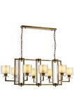 AVONNI AV-60190-8E-YM Eskitme Kaplama Modern Avize E27 Metal Cam 110x60cm