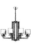 AVONNI AV-60190-8K Krom Kaplama Modern Avize E27 Metal Cam 80cm