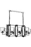 AVONNI AV-60190-8K-YM Krom Kaplama Modern Avize E27 Metal Cam 110x60cm