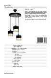 AVONNI AV-60193-3T-BSY Siyah Boyalı Modern Avize E27 Metal Cam 40cm