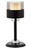 AVONNI ML-60193-1BSY Siyah Boyalı Masa Lambası E27 Metal Cam 16cm