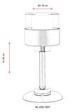AVONNI ML-60193-1BSY Siyah Boyalı Masa Lambası E27 Metal Cam 16cm