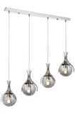 AVONNI AV-60161-4KY Krom Kaplama Modern Avize E27 Metal Cam 70x13cm