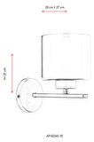 Avonni Ap-65245-1E Cam - Metal Eskitme İç Mekan Duvar Aplik 