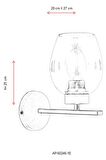 Avonni Ap-65246-1E Cam - Metal Eskitme İç Mekan Duvar Aplik 
