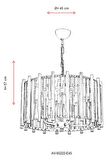AVONNI AV-65222-E45 Eskitme Kaplama Modern Avize E14 Metal Kristal 45cm