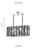 AVONNI AV-65222-YM-K Krom Kaplama Modern Avize E14 Metal Kristal 65x22cm