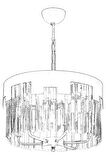 AVONNI AV-65225-E40 Eskitme Kaplama Klasik Avize E14 Metal Kristal 40cm