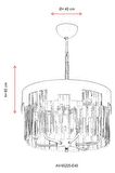 AVONNI AV-65225-E40 Eskitme Kaplama Klasik Avize E14 Metal Kristal 40cm