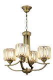 AVONNI AV-65226-4E Eskitme Kaplama Modern Avize E27 Metal Kristal 55cm
