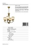 AVONNI AV-65226-4E Eskitme Kaplama Modern Avize E27 Metal Kristal 55cm