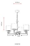 AVONNI AV-65227-4E Eskitme Kaplama Modern Avize E27 Metal Cam 58cm