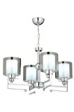 AVONNI AV-65227-4K Krom Kaplama Modern Avize E27 Metal Cam 58cm