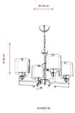 AVONNI AV-65227-4K Krom Kaplama Modern Avize E27 Metal Cam 58cm