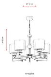 AVONNI AV-65227-5E Eskitme Kaplama Modern Avize E27 Metal Cam 58cm
