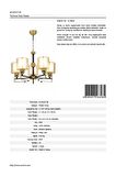 AVONNI AV-65227-5E Eskitme Kaplama Modern Avize E27 Metal Cam 58cm