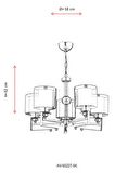 AVONNI AV-65227-5K Krom Kaplama Modern Avize E27 Metal Cam 58cm