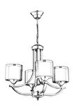 AVONNI AV-65228-4K Krom Kaplama Modern Avize E27 Metal Cam 55cm