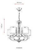 AVONNI AV-65228-5K Krom Kaplama Modern Avize E27 Metal Cam 55cm