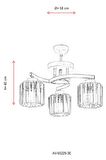 AVONNI AV-65229-3E Eskitme Kaplama Modern Avize E27 Metal Kristal 58cm