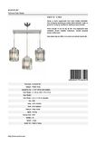AVONNI AV-65230-3KY Krom Kaplama Modern Avize E27 Metal Kristal 54x15cm