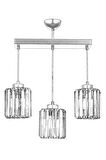 AVONNI AV-65230-3Y-BSY Siyah Boyalı Modern Avize E27 Metal Kristal 54x15cm