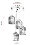 AVONNI AV-65230-4KT Krom Kaplama Modern Avize E27 Metal Kristal 40cm