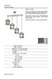 AVONNI AV-65230-4KY Krom Kaplama Modern Avize E27 Metal Kristal 64x15cm