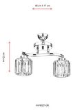 AVONNI AV-65231-2K Krom Kaplama Modern Avize E27 Metal Kristal 46x17cm