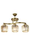 AVONNI AV-65231-3E Eskitme Kaplama Modern Avize E27 Metal Kristal 55x17cm