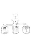 AVONNI AV-65231-3E Eskitme Kaplama Modern Avize E27 Metal Kristal 55x17cm