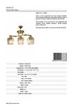 AVONNI AV-65231-3E Eskitme Kaplama Modern Avize E27 Metal Kristal 55x17cm